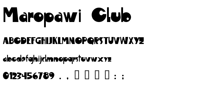 Maropawi Club font